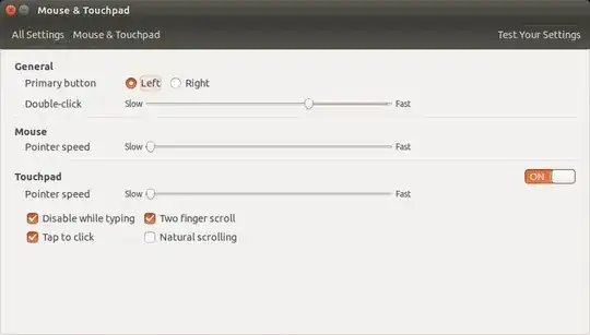 Mouse and Touchpad view