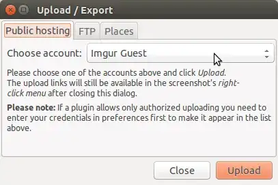 shutter export dialogue