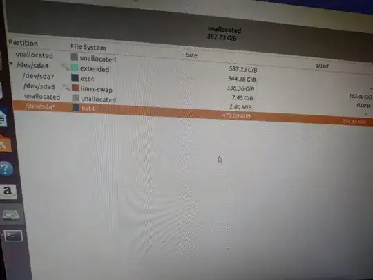 gparted image from live ubuntu