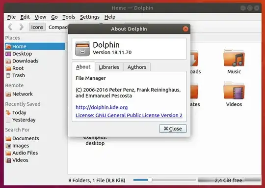 Dolphin 18.11.70 on Ubuntu 18.04 LTS GNOME