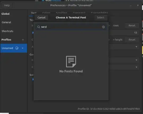 screenshot of preferences