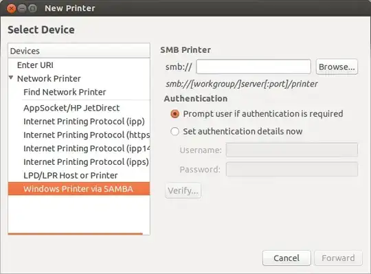 Adding a windows printer