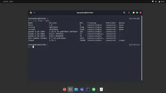 Snap command in Terminal