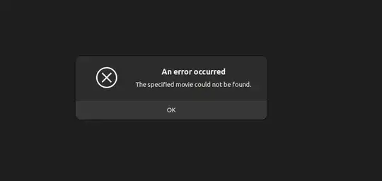 error in default video player