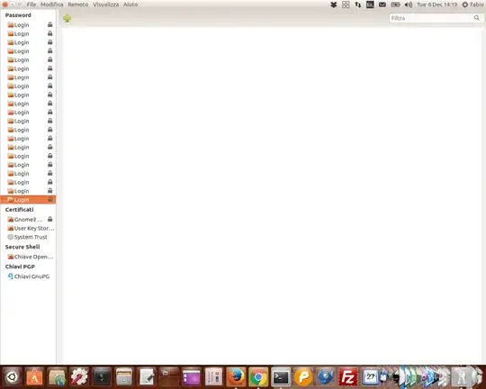 Password menu, Login folders