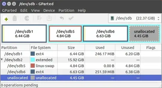 GParted screenshot 1
