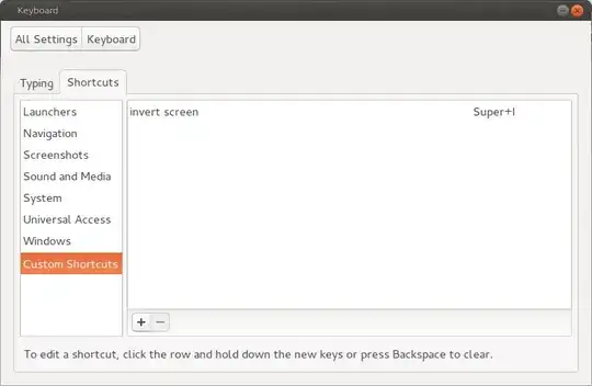 Keyboard Settings for adding manual shortcut