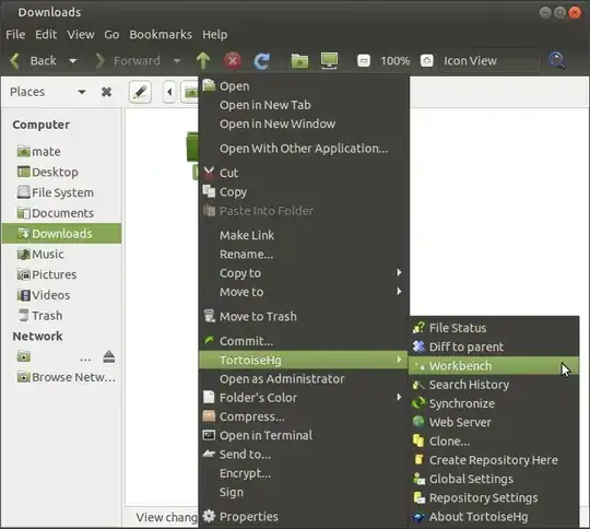 Caja with TortoiseHG integrated - menus