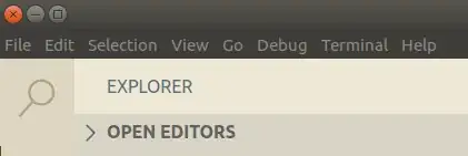visual studio code menu bar