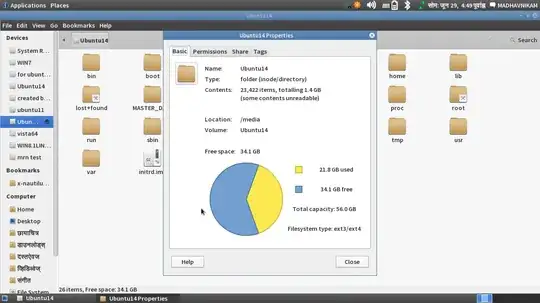 Ubuntu 14 53gb space