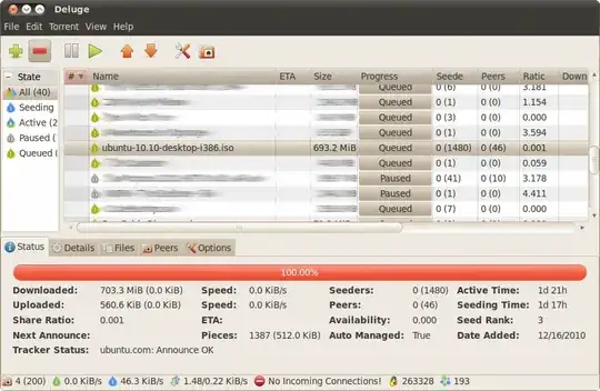 standard deluge gtk ui