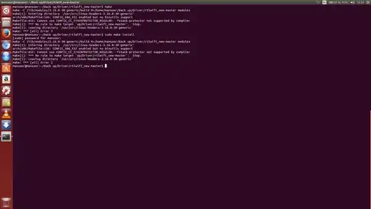 screenshot of terminal with output - no rule to make target