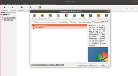 Playonlinux install dialog