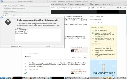 screenshot showing additional package installation prompt
