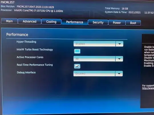 BIOS settings