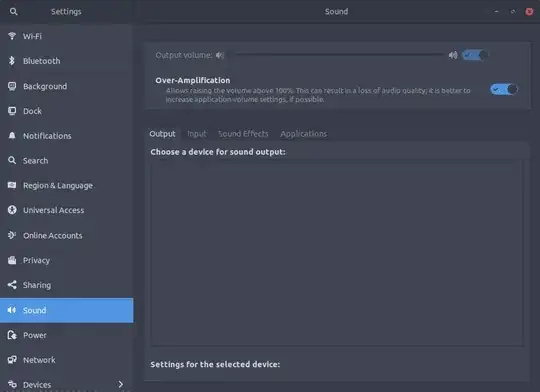 Settings/Sound/Output