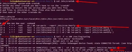 Syslog at 17 minutes past hour..
