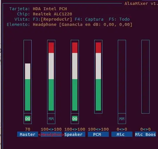 Alsamixer screenshot
