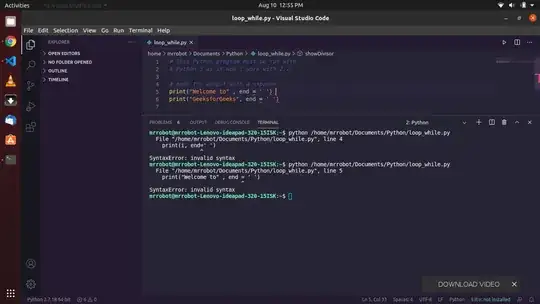 screenshot of VS Code