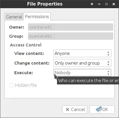 2 - pcmanfm file properties