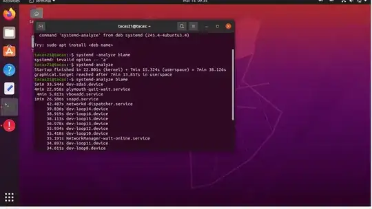 attached is image of my terminal with the system analyzed