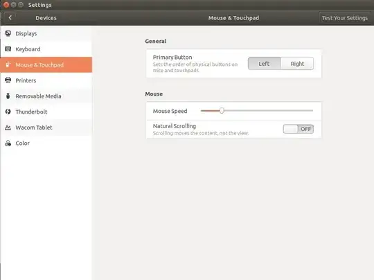 here is the settings screenshot