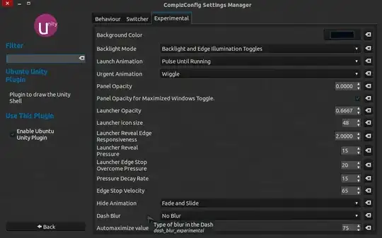 Compiz Config Unity Plugin Settings Experimental Tab