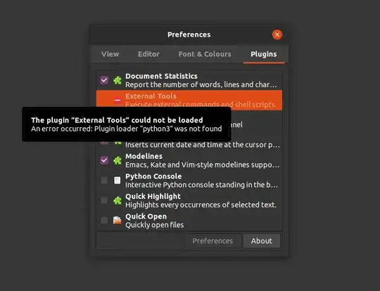 Error message in gedit