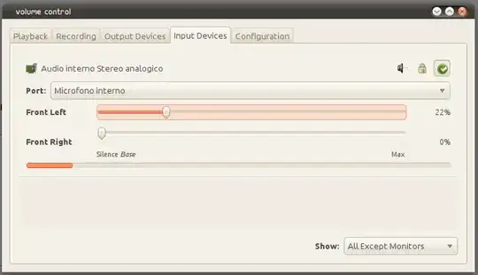 Pavucontrol - Input volume settings