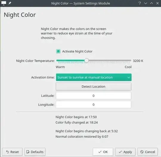 Manjaro KDE's Night Color - 2