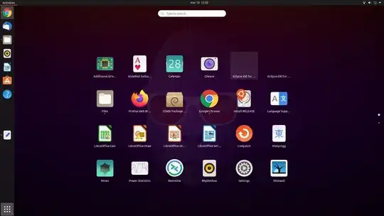 Screen that show the launcher menu empty