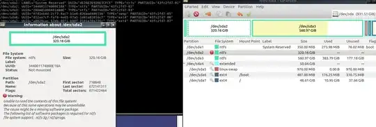gparted shows windows not mounted and lsblk looks like this