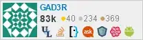 profile for GAD3R on Stack Exchange, a network of free, community-driven Q&A sites