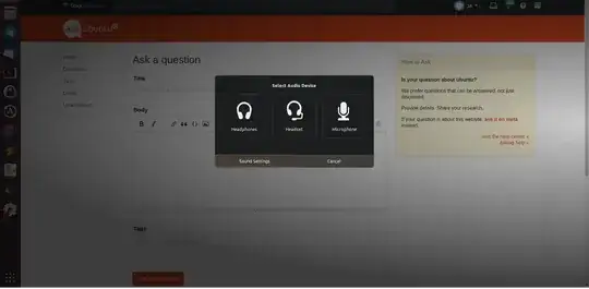 Select audio device pop-up