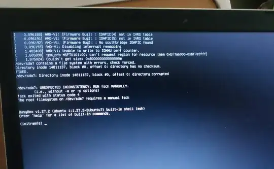 photo of boot error