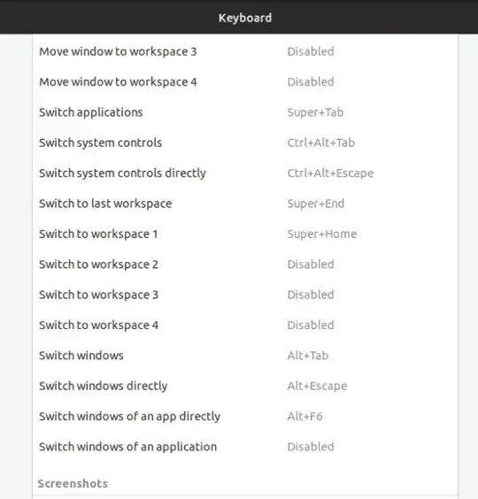 Default keyboard options for switching windows/applications