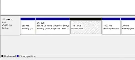 Disc partition windows