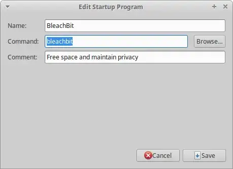 Edit Startup Program