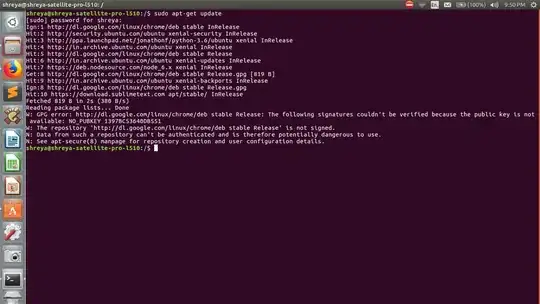 This is what  appears when I try sudo apt-get update