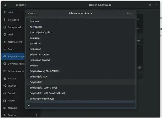 Language selection list after Bangla language package installation