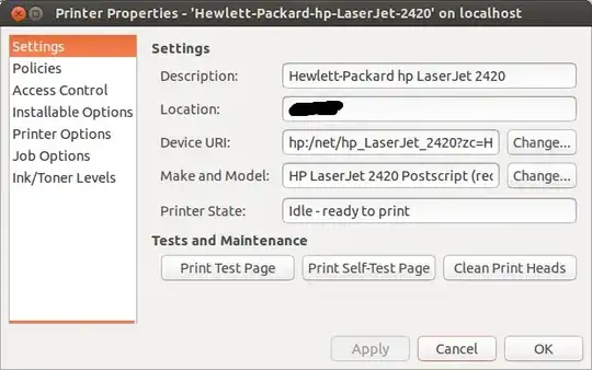 printer properties dialog