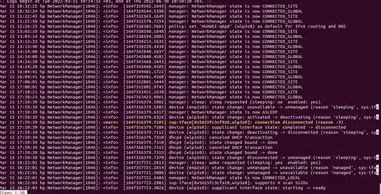 NetworkManager logs: