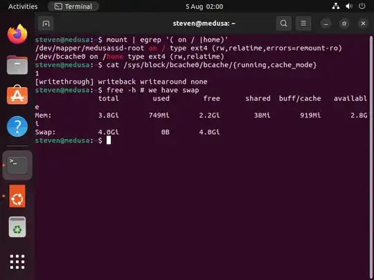 terminal showing things working