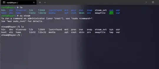 My prompt when I'm logged as root and when I switch user