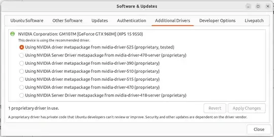 Additional Drivers in Ubuntu 22.04
