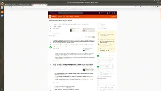 screenshot with Ask Ubuntu open in Firefox, dock on left