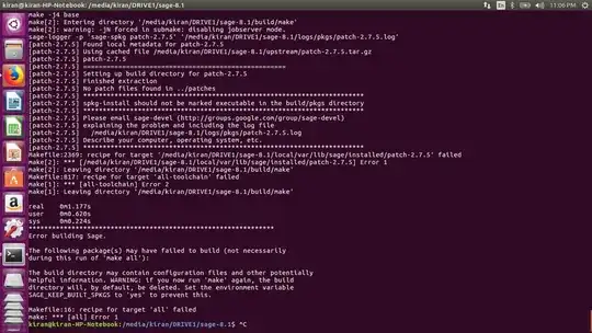 I have added a screenshot of the error msg. 