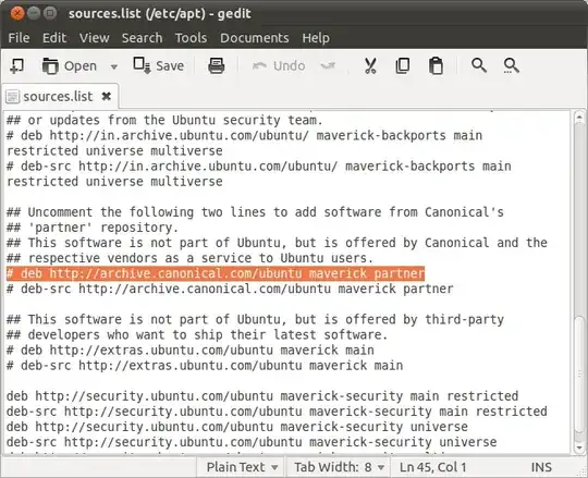 Using GEdit to edit the sources.list file