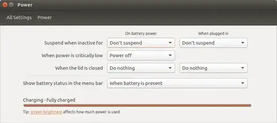 System power settings set to not suspend or sleep
