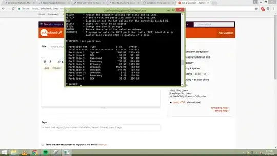 partition list screenshot